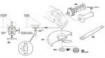 Bosch 3 601 H64 U07 Gws 24-230 Jvx Angle Grinder 230 V / Eu Spare Parts